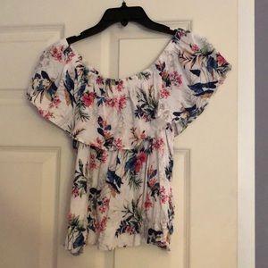 off the shoulder floral top